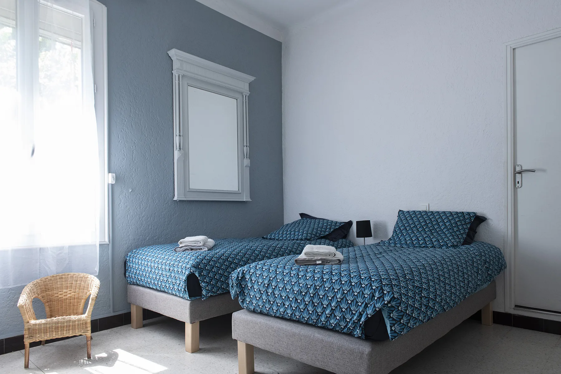 Chambre Bleue, premier étage (vue 6), Villa Plaisance, Bédarrides